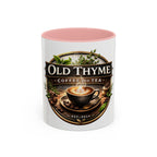 Coffee Mug — "Old Thyme Coffee & Tea" Accent Ceramic Mug (11/15 oz)