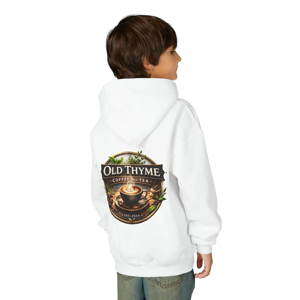 Old Thyme Coffee & Tea Youth Hoodie — Vintage Café Logo Sweatshirt