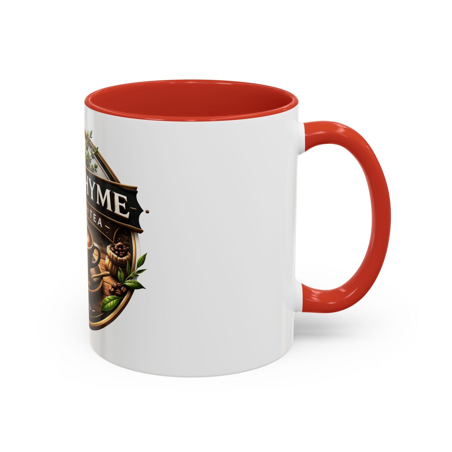 Coffee Mug — "Old Thyme Coffee & Tea" Accent Ceramic Mug (11/15 oz)