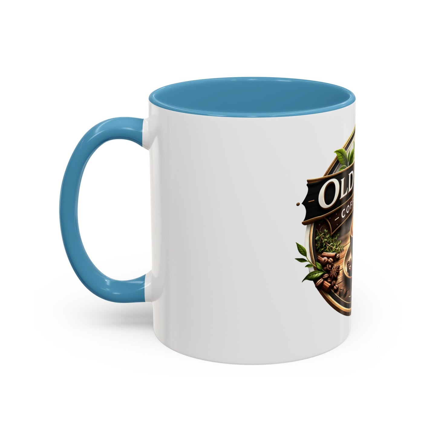 Coffee Mug — "Old Thyme Coffee & Tea" Accent Ceramic Mug (11/15 oz)