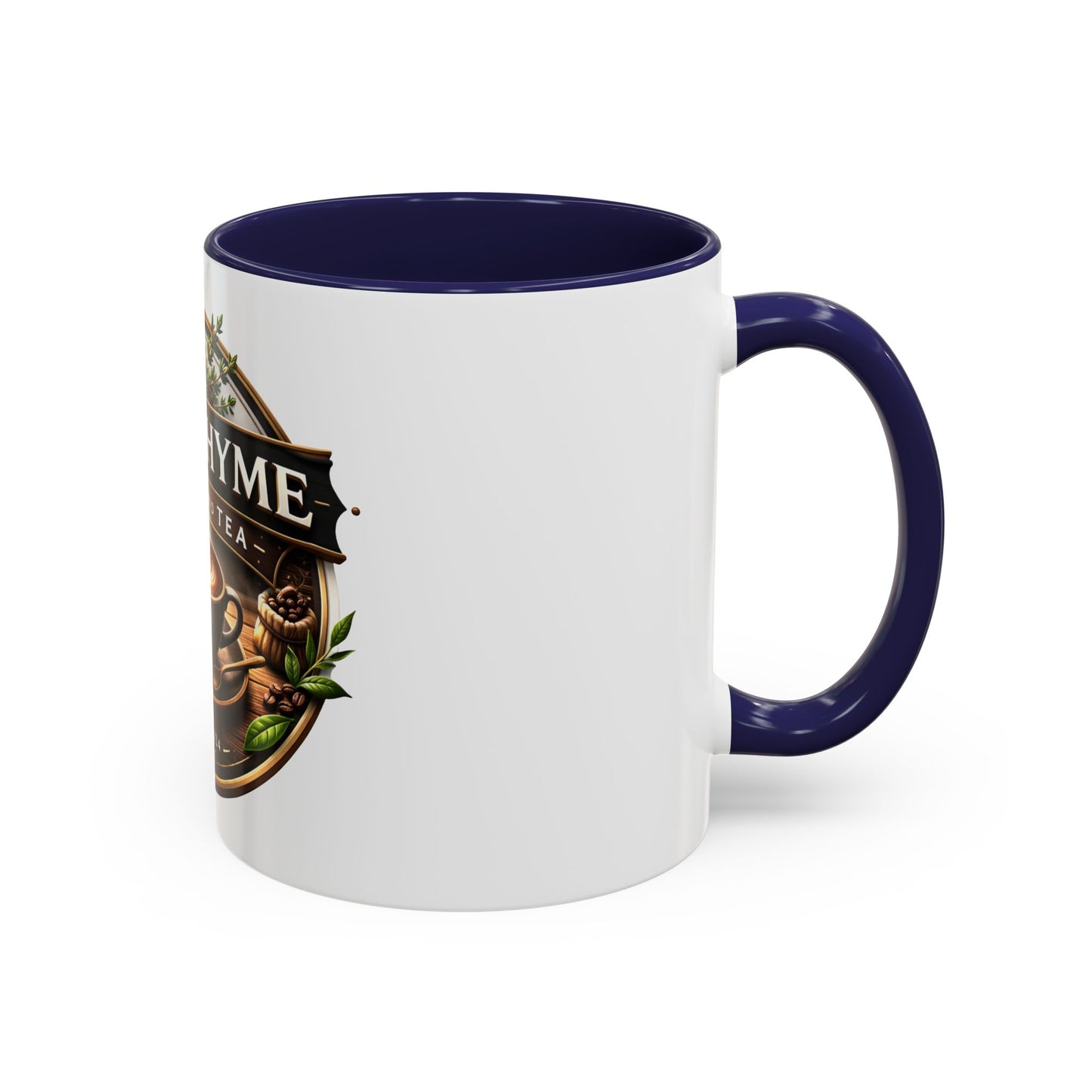 Coffee Mug — "Old Thyme Coffee & Tea" Accent Ceramic Mug (11/15 oz)