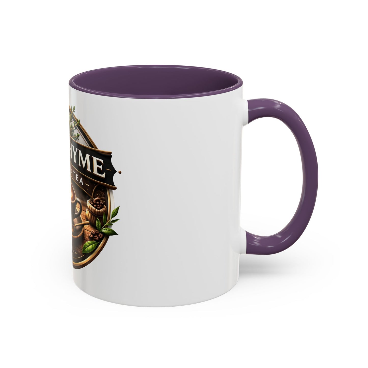 Coffee Mug — "Old Thyme Coffee & Tea" Accent Ceramic Mug (11/15 oz)