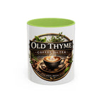 Coffee Mug — "Old Thyme Coffee & Tea" Accent Ceramic Mug (11/15 oz)