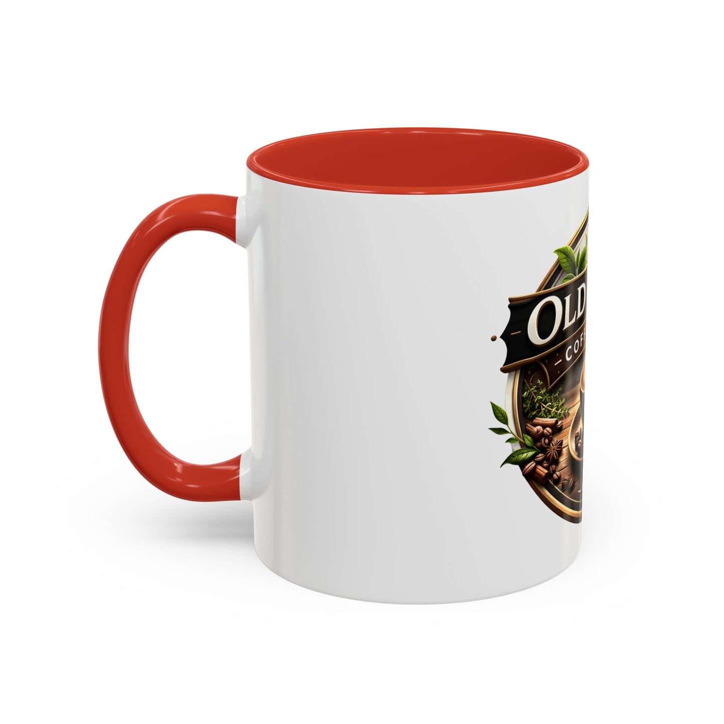 Coffee Mug — "Old Thyme Coffee & Tea" Accent Ceramic Mug (11/15 oz)