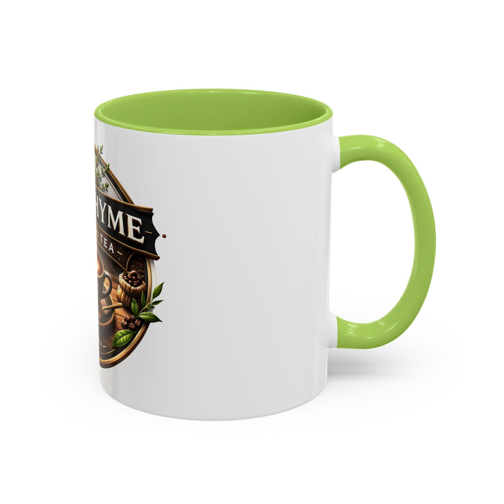 Coffee Mug — "Old Thyme Coffee & Tea" Accent Ceramic Mug (11/15 oz)