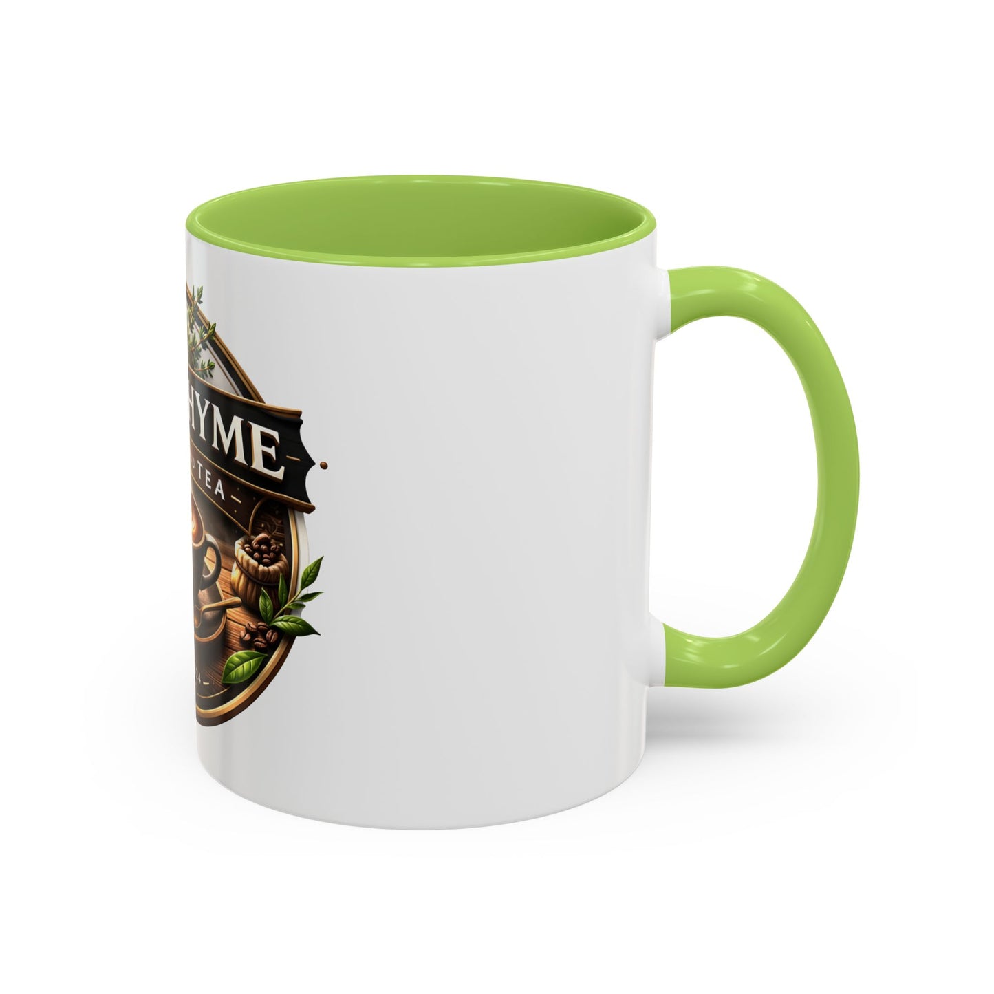 Coffee Mug — "Old Thyme Coffee & Tea" Accent Ceramic Mug (11/15 oz)