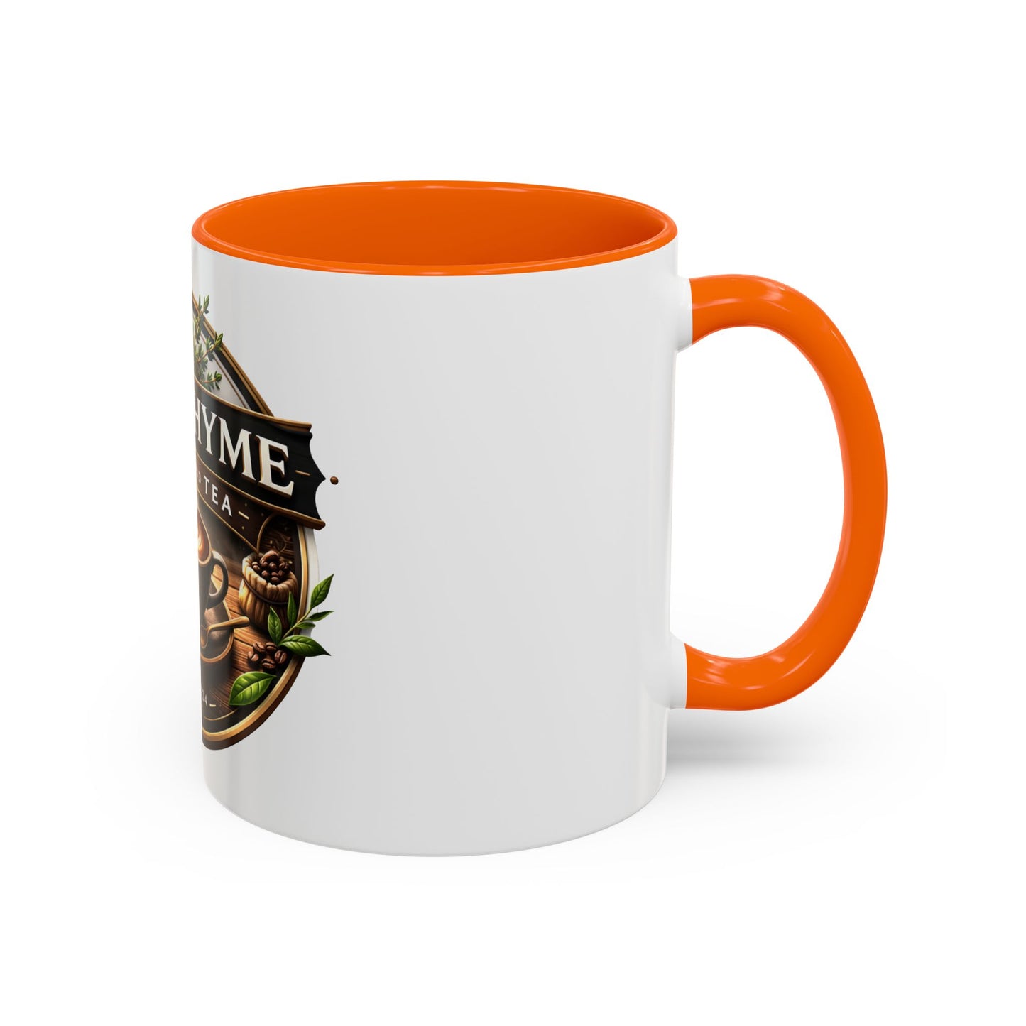 Coffee Mug — "Old Thyme Coffee & Tea" Accent Ceramic Mug (11/15 oz)