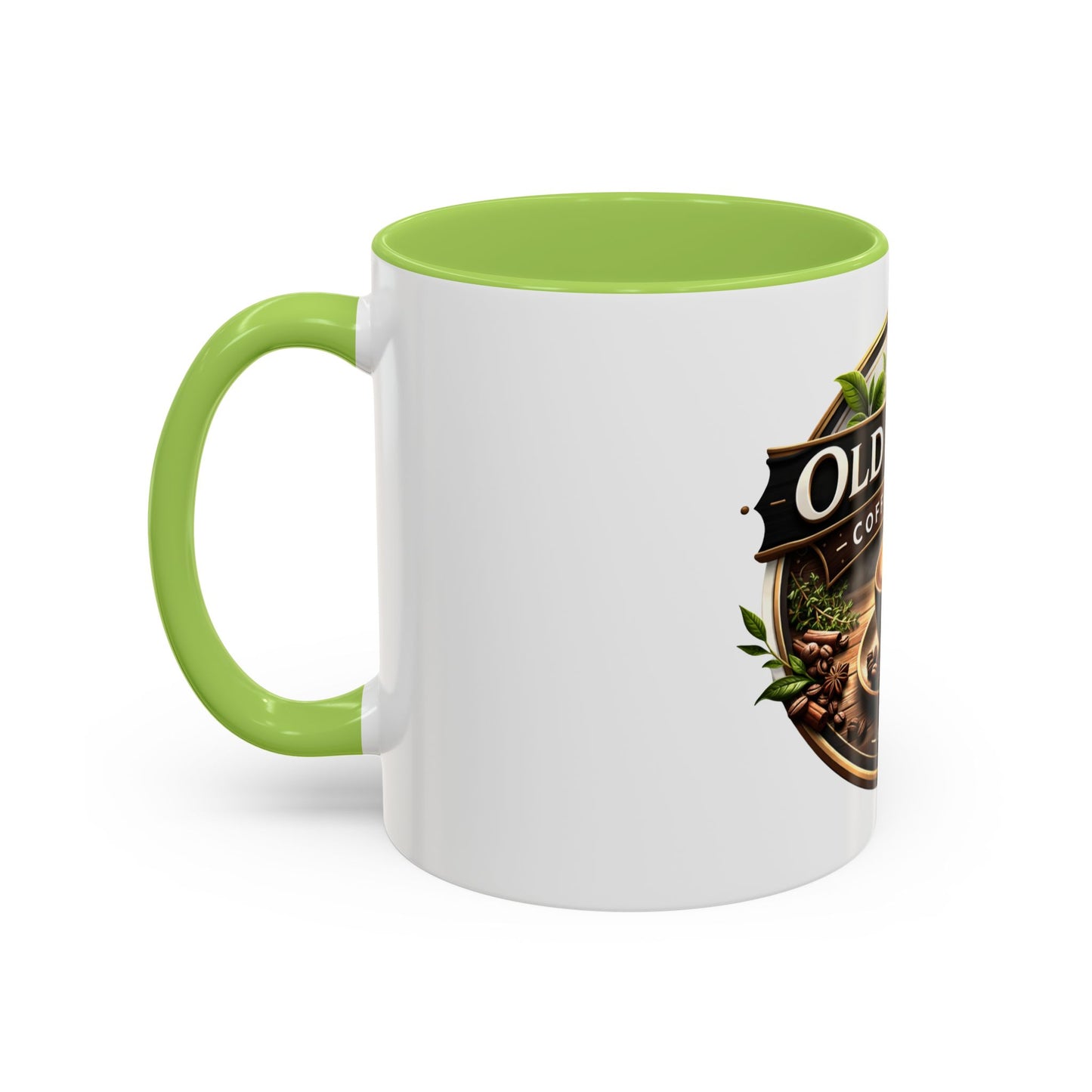 Coffee Mug — "Old Thyme Coffee & Tea" Accent Ceramic Mug (11/15 oz)