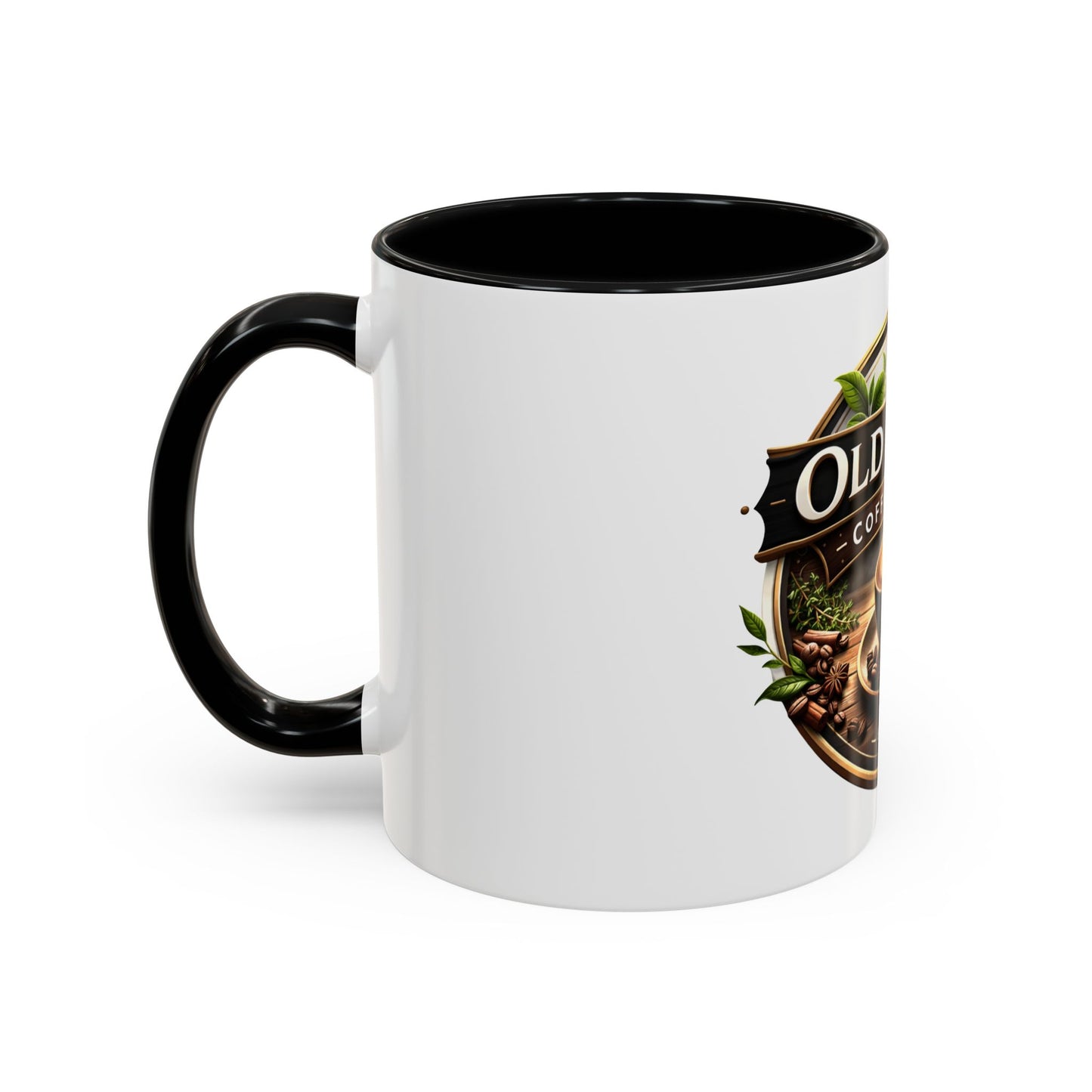Coffee Mug — "Old Thyme Coffee & Tea" Accent Ceramic Mug (11/15 oz)