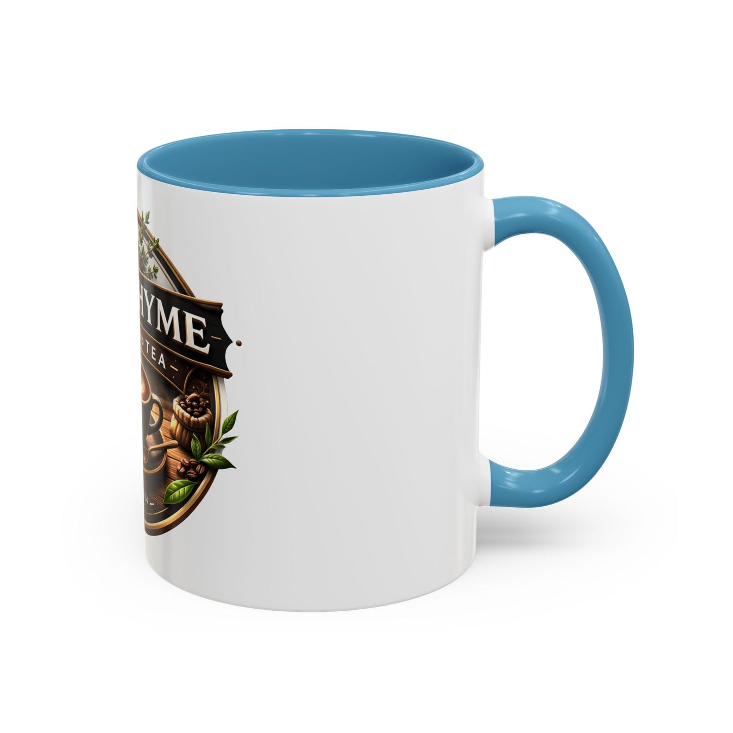 Coffee Mug — "Old Thyme Coffee & Tea" Accent Ceramic Mug (11/15 oz)