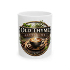 Old Thyme Coffee & Tea Ceramic Mug Vintage Coffee Cup 11oz 15oz
