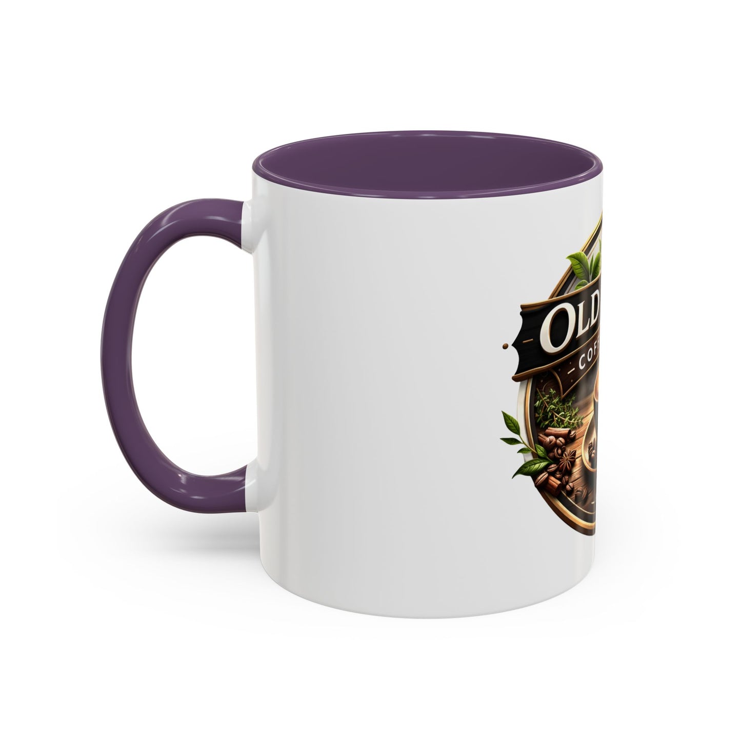 Coffee Mug — "Old Thyme Coffee & Tea" Accent Ceramic Mug (11/15 oz)
